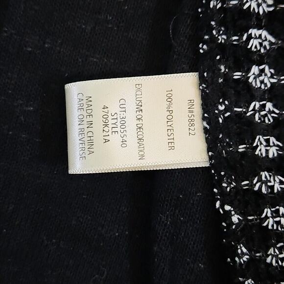 Max Studio London Tweed Blazer Women's Large Black Quiet Luxury Old Money NWT - Picture 15 of 16